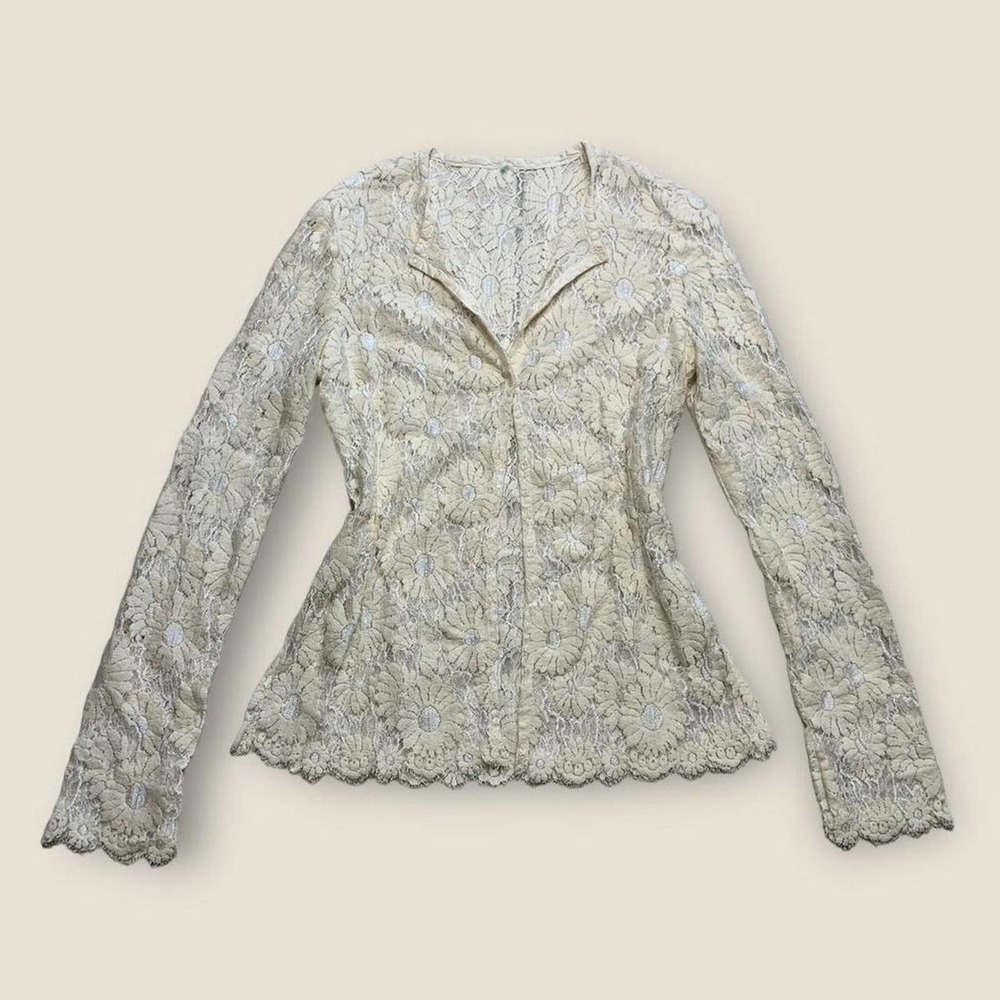 Gorgeous cream lace button up
